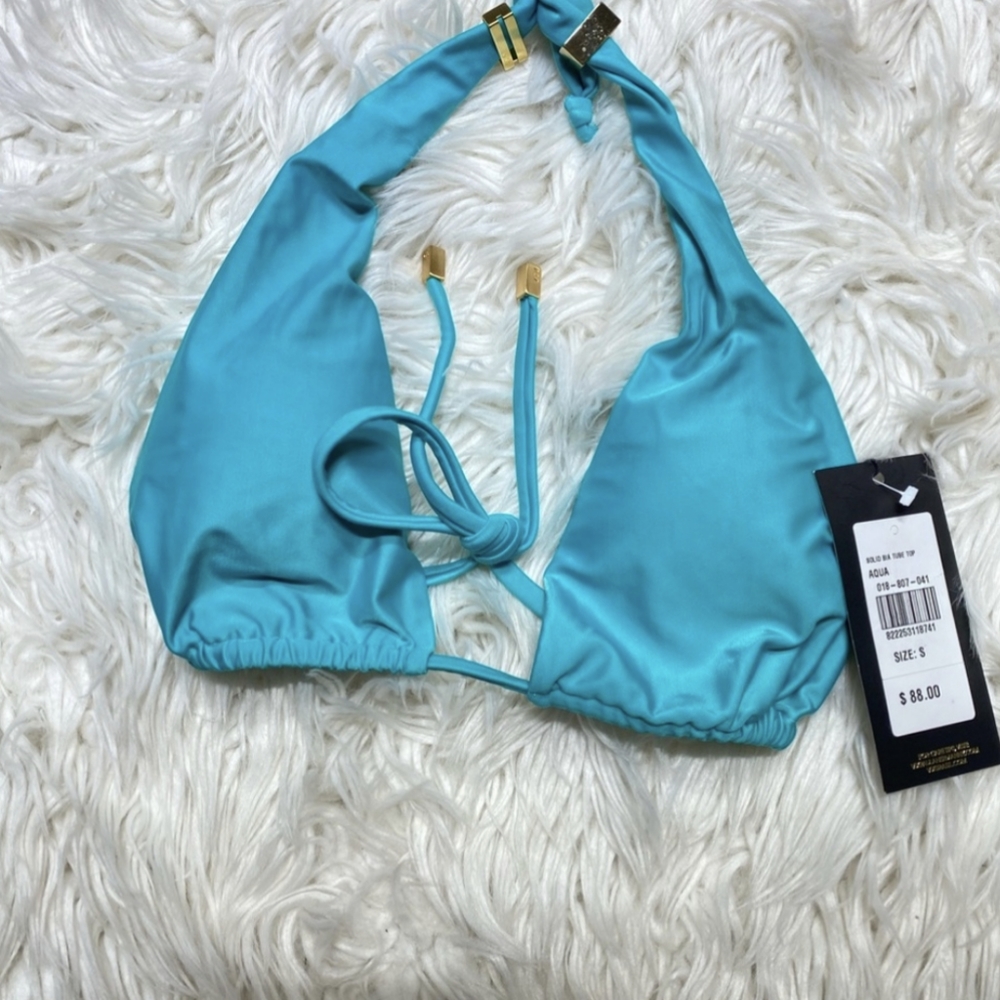 Vix Paula Hermanny Aqua Bikini Bia Tube Triangle Top - Small NWT